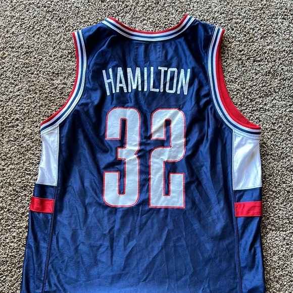 Richard Rip Hamilton UConn Huskies #32 Away Navy Jersey Connecticut Retro XL - Picture 6 of 8